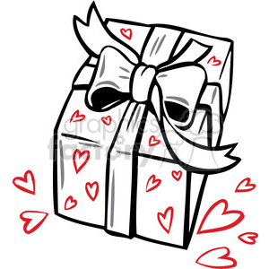 love Valentines hearts cartoon vector gift presents