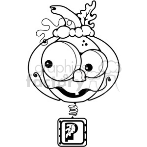 Pumpkin BobbleHead clipart. Royalty-free image # 387222