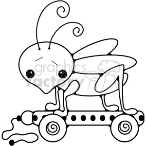 Pull Toy Grasshopper clipart. Commercial use image # 387322