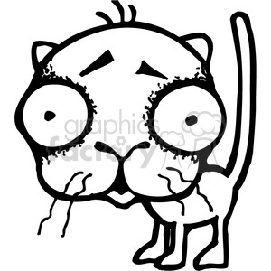 Bug Eyed Cat clipart. Royalty-free image # 387632