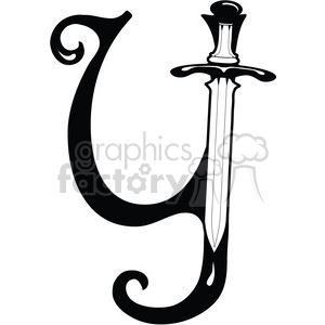 Letter Y Sword clipart. Commercial use image # 387740
