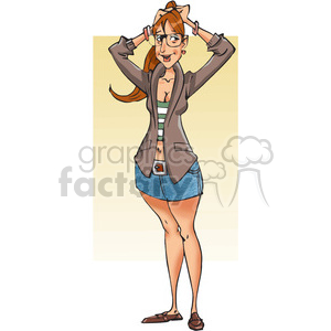 cartoon female clipart. Royalty-free image # 388425
