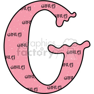Letter G Girly clipart. Commercial use image # 388545