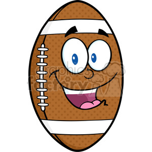 6560 Royalty Free Clip Art American Football Ball Cartoon Mascot Character clipart. Royalty-free image # 389532