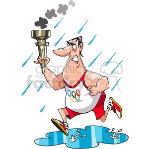 olympian running with torch clipart. Royalty-free image # 389792