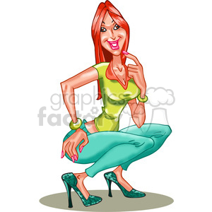 female model chica clipart. Commercial use image # 390666