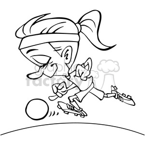 cartoon character funny soccer sports player girl female