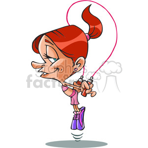 girl jumping with jumprope clipart. Royalty-free image # 390711