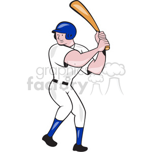 baseball player batting lift leg side clipart. Commercial use image # 391371