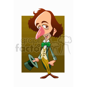 Felix Mendelssohn cartoon caricature clipart. Commercial use image # 391677