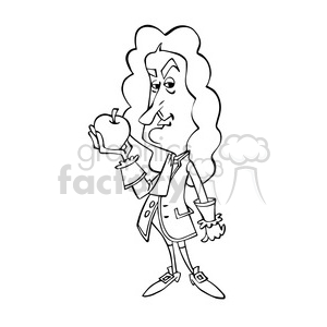 Isaac Newton Cartoon Caricature Clipart Commercial Use Gif Jpg Png Eps Svg Ai Pdf Clipart 391747 Graphics Factory