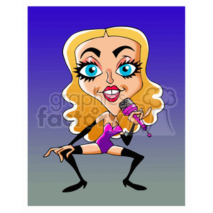 Madonna cartoon caricature clipart. Commercial use image # 391757