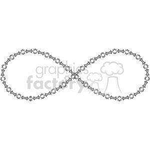 infinity symbol vector art deco design demask clipart.