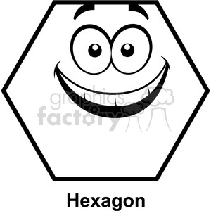 geometry hexagon cartoon face math clip art graphics images clipart.