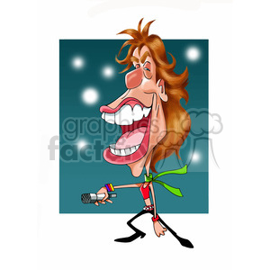 mick jagger color clipart. Commercial use image # 392983