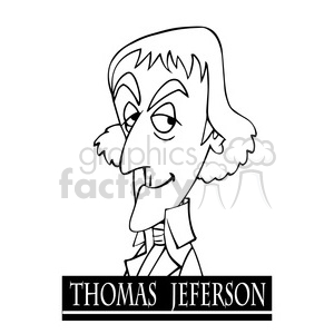 thomas jefferson black white clipart. Royalty-free image # 393025