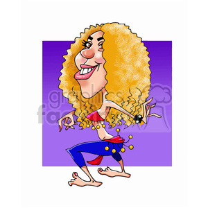 celebrity famous cartoon editorial-only people funny caricature shakira+black