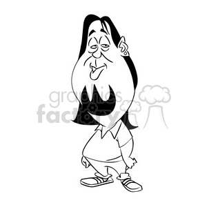 pawn star chumlee black and white clipart. Royalty-free image # 393254