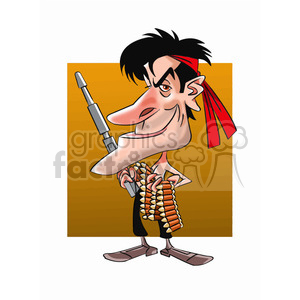 charlie sheen cartoon character clipart. Royalty-free image # 393324