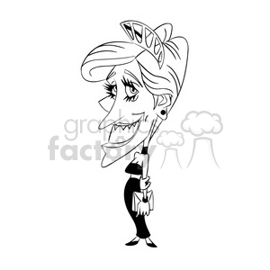lady dy black and white clipart. Royalty-free image # 393344