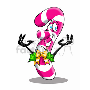 candy cane peppermint stick character clipart.