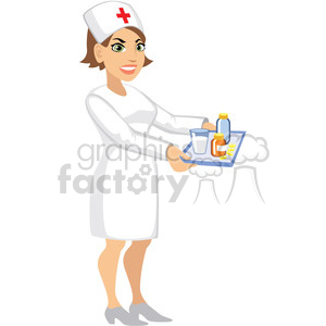 clipart - nurse giving meds.