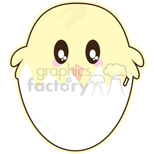 cartoon character cute funny fun happy easter eggs basket chick chicken egg birth born
