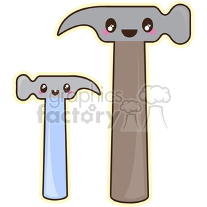 Hammer Dad and Son clipart. Royalty-free image # 394610