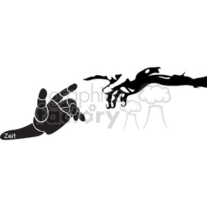robot meets humanity clipart. Royalty-free image # 394836