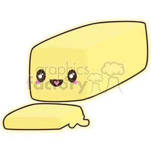 Butter cartoon character vector image