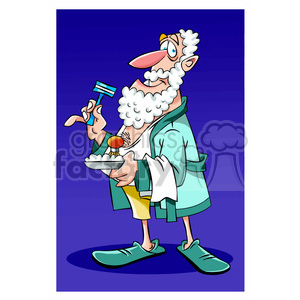 man shaving face with razor clipart. Commercial use image # 395056