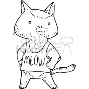 kitten meow supercat vector RF clip art images