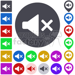 mute icon pack clipart.
