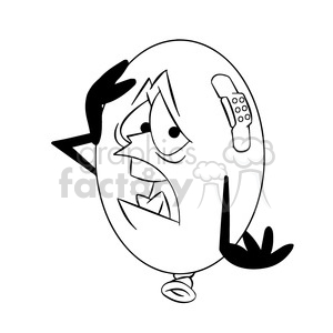 cartoon party balloon vector image mascot happy with a band aid black white clipart. Commercial use image # 397787
