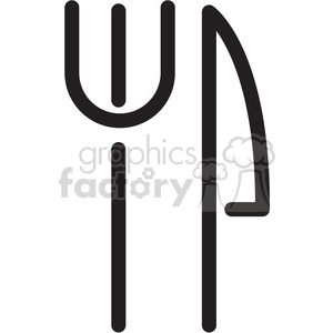 fork and knife icon clipart. Royalty-free image # 398360