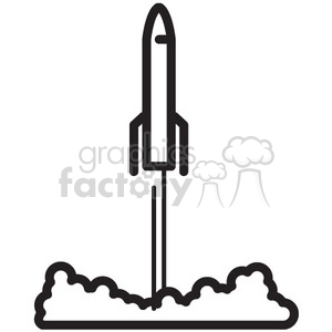 rocket launching vector icon