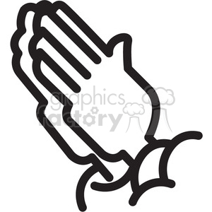 praying hands vector icon clipart. Royalty-free image # 398794