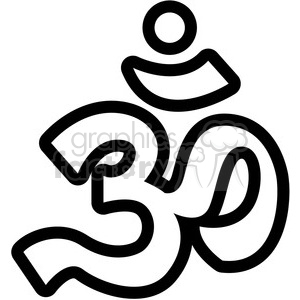 Hinduism om aum hindu symbol vector icon clipart. Royalty-free icon # 398856