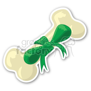 christmas dog gift bone sticker clipart. Commercial use image # 400409
