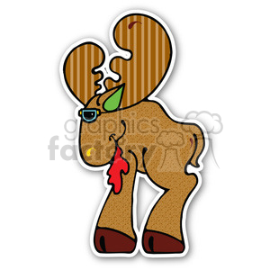 christmas cartoon holidays holiday stickers moose