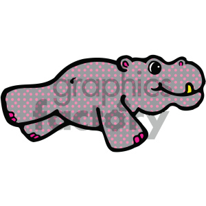 cartoon animals vector PR hippo