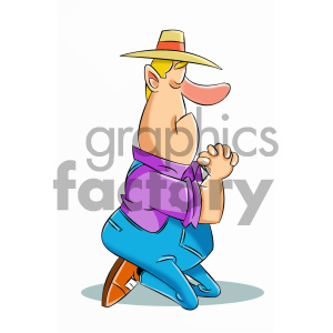 cartoon character mascot funny farmer farming drought pray praying weather farm