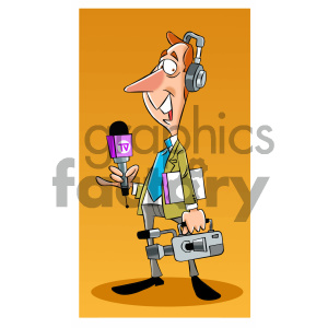 cartoon news journalist clipart. Commercial use image # 405590