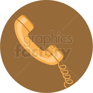telephone icon with brown circle background clipart. Commercial use icon # 406020