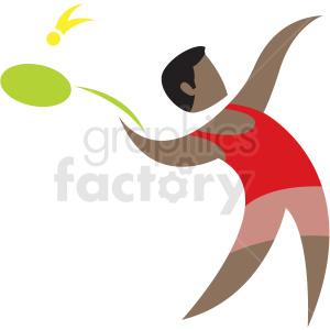 badminton sport character icon clipart.