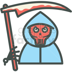 clipart - grim reaper death vector icon image.