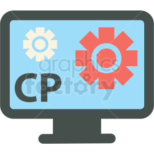 control panel web hosting vector icons clipart.