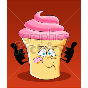 cartoon ice cream mascot character clipart.