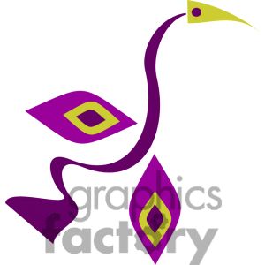 abstract bird clipart. Commercial use image # 167653