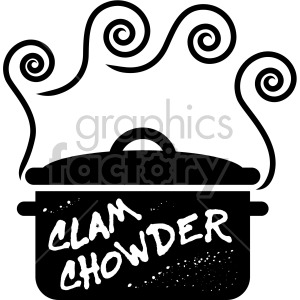 large cooking pot icon clipart.